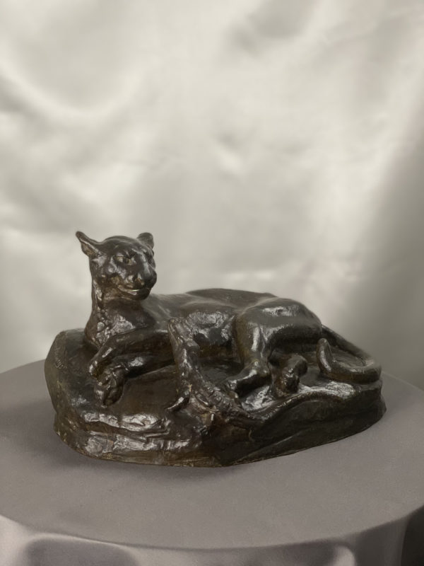 bronze le jaguar au repos