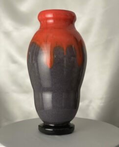 Grand Vase orange et mauve