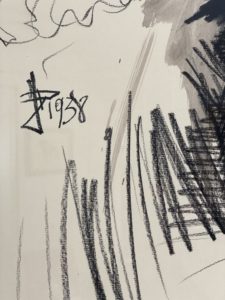 signature fusain bison