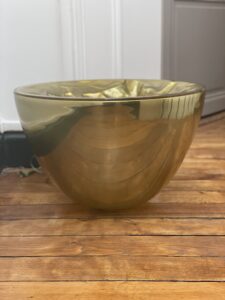Carlo nason lampe verre Murano dorée
