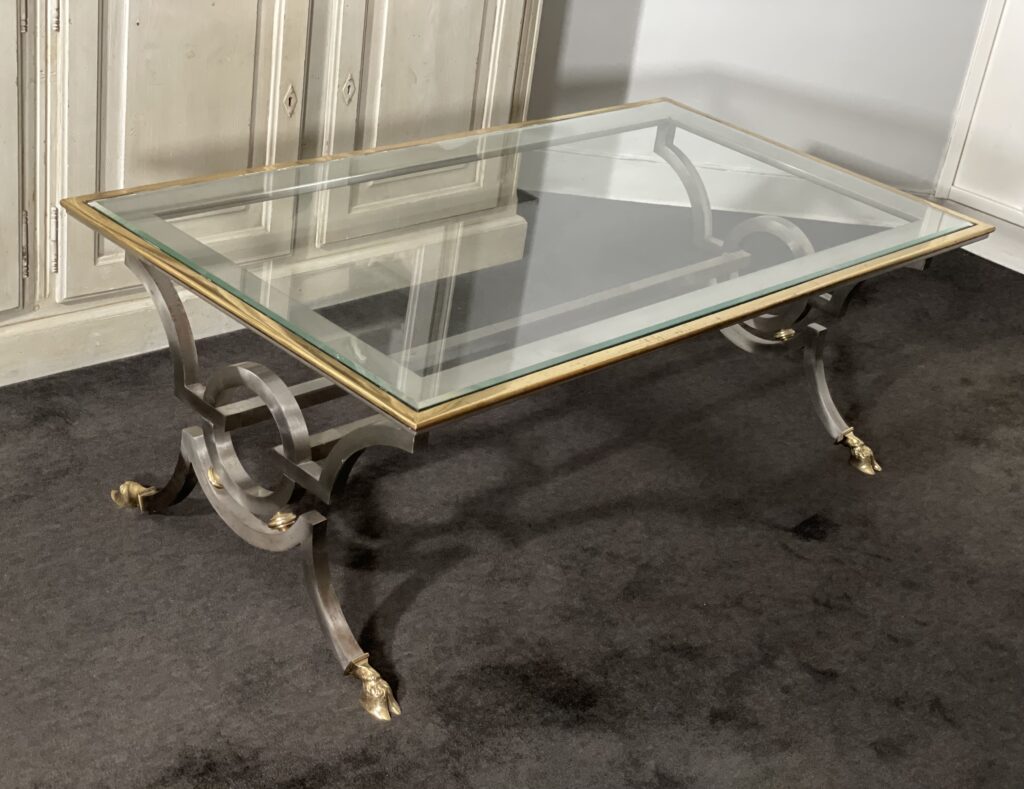 Grande table basse attribuée à Poillerat