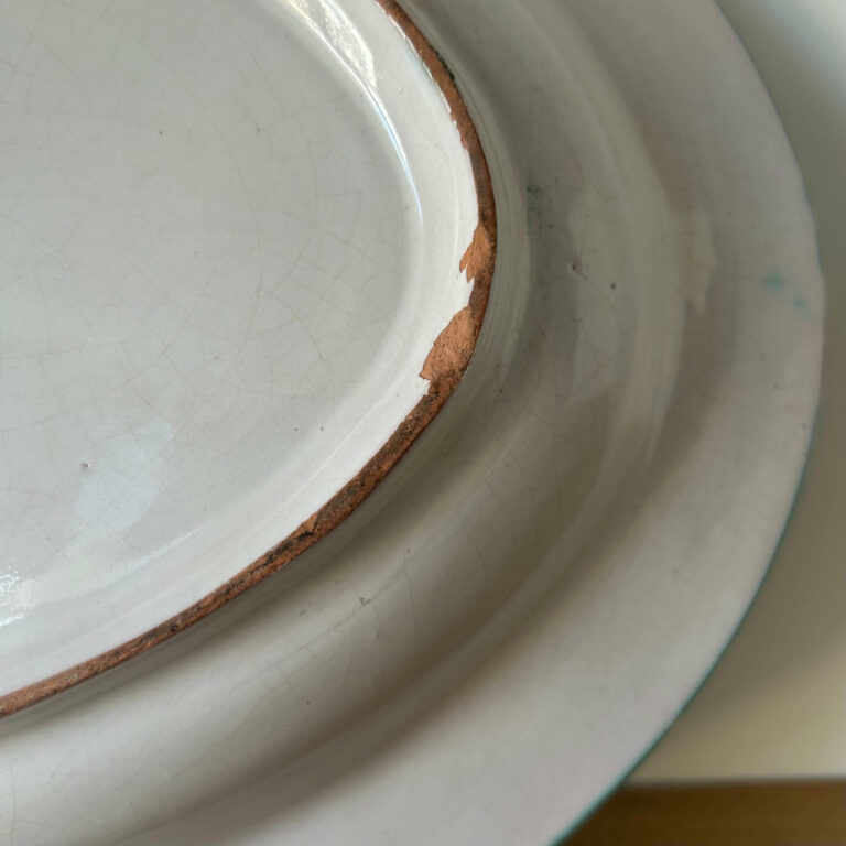 Picault Robert, grand plat ovale - décor poisson - Vallauris