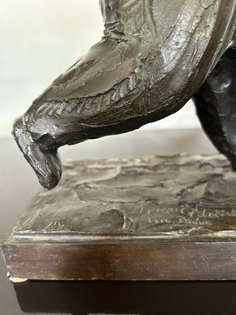 - Ours en Marche- patine verte - art déco