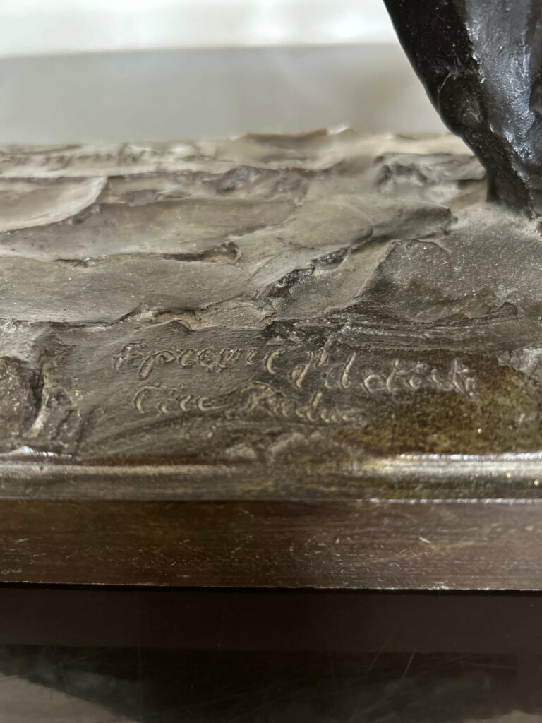 - Ours en Marche- patine verte - art déco