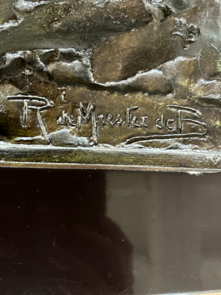 - Ours en Marche- patine verte - art déco