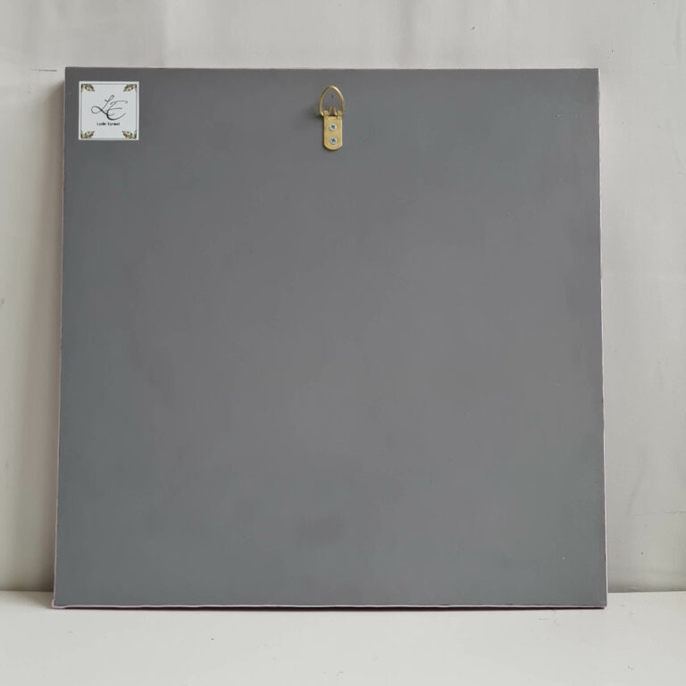 Miroir Gris Parme et or - Lydie Eyraud