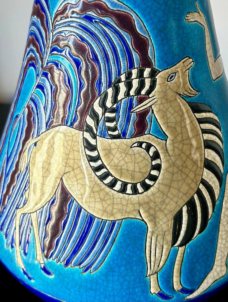 Vase Primavera-Longwy aux baigneuses 1920