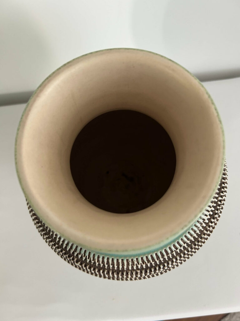 Pol Chambost - Vase en céramique turquoise - Vallauris